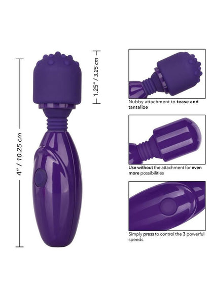 Tiny Teasers Nubby USB Rechargeable Mini Vibrator Silicone Textured Head Waterproof