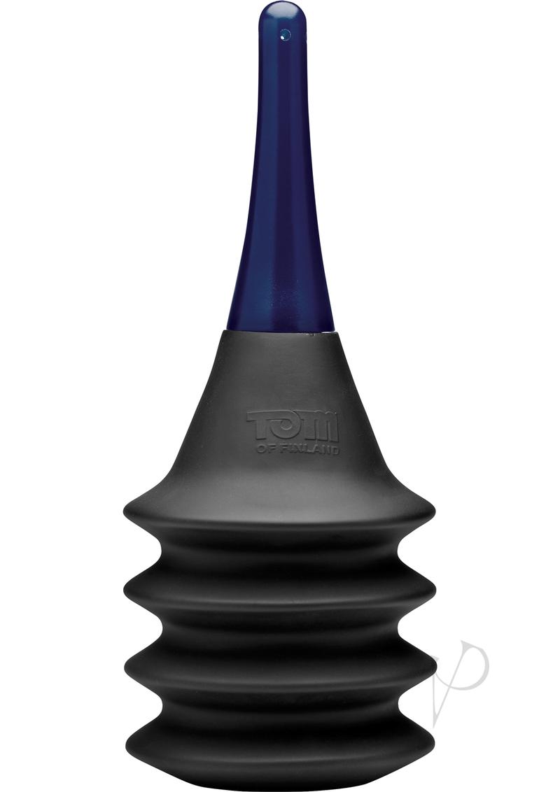 Tom Of Finland Hot Water Large Accordion Enema Bulb - Black/Blue