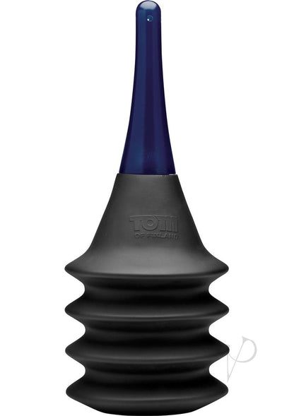 Tom Of Finland Hot Water Large Accordion Enema Bulb - Black/Blue