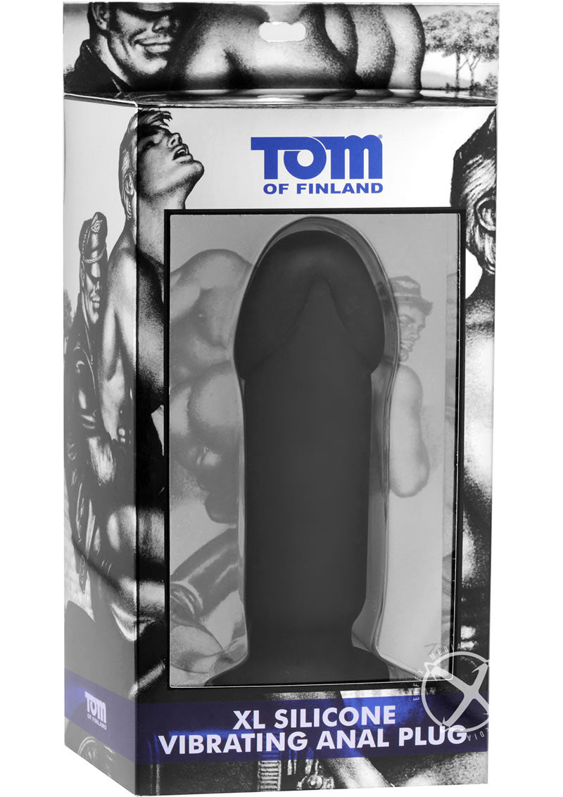 Tom Of Finland Large Vibrating Plug - Black - XLarge