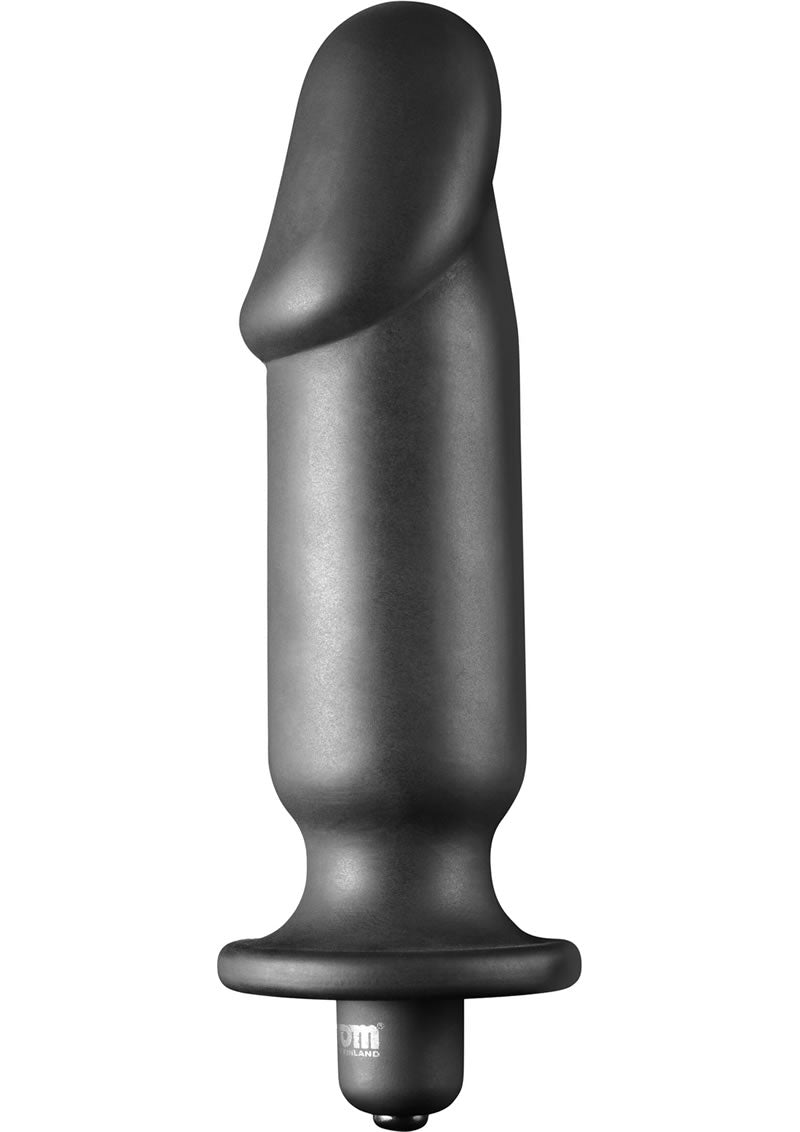 Tom Of Finland Medium Vibrating Plug - Black - Medium