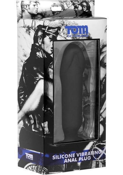 Tom Of Finland Medium Vibrating Plug - Black - Medium