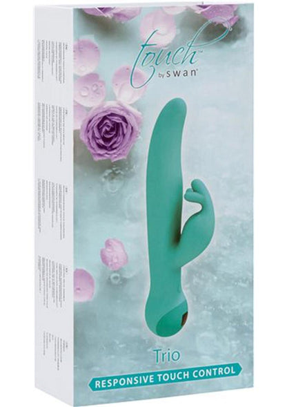 Touch By Swan Trio Silicone Rechargeable Vibrator - Teal