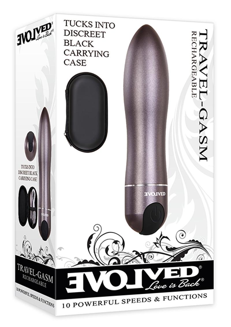 Travel Gasm Rechargeable Bullet - Grey/Gun Metal/Metal