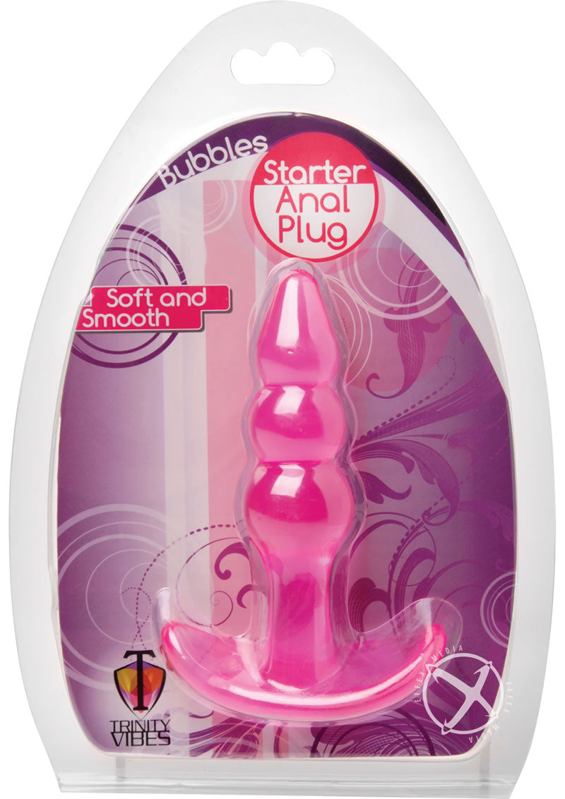 Trinity Vibes Bubbles Bumpy Starter Anal Plug - Pink