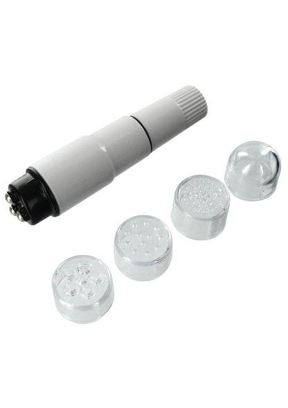 Trinity Vibes Trinity Rocket Vibrator with 4 Lids - White