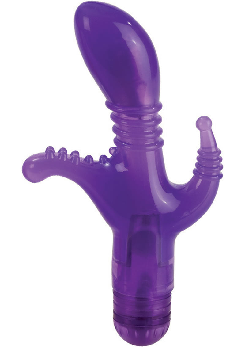 Triple Tease Vibrator - Purple