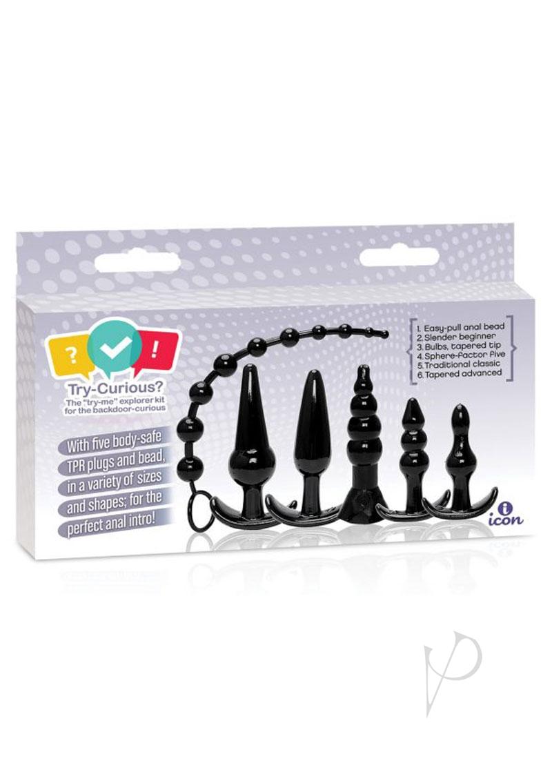 Try-Curious Anal Plug Kit - Black