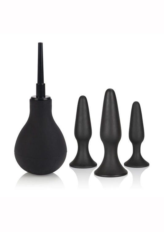 Ultimate Silicone Anal Kit - Black - 5 Per Set