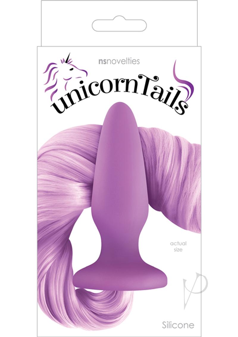 Unicorn Tails Silicone Anal Plug - Pastel Purple/Purple