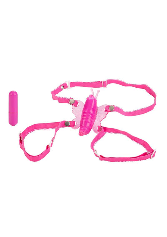 Venus Butterfly Mini Wireless Strap-On - Pink