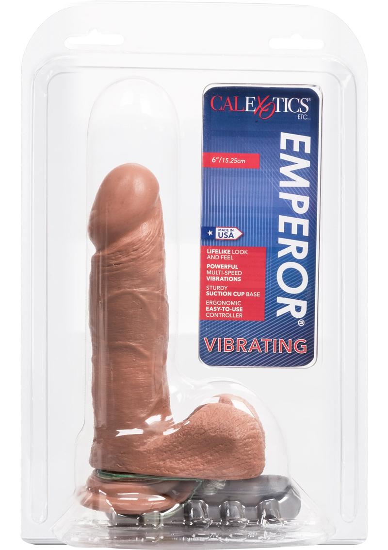 Vibrating Emperor Dildo - Chocolate - 6in