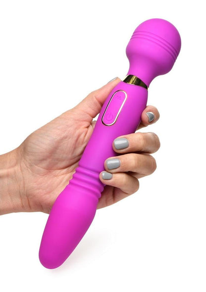 Wand Essential Ultra Thrust-Her Deluxe Rechargeable Silicone Thrusting and Vibrating Wand