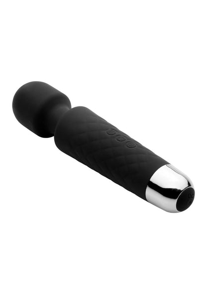 Wand Essentials Deep Velvet Silicone Wand Massager - Black/Purple