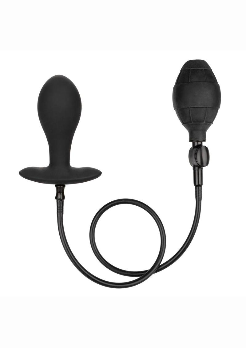 Weighted Silicone Inflatable Plug - Black - Large