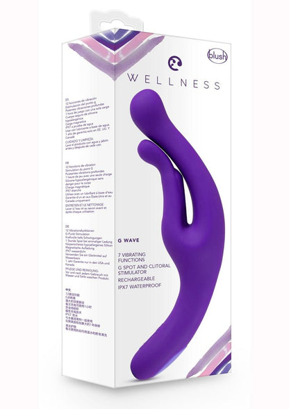 Wellness G Wave Rechargeable Silicone G-Spot Vibrator - Purple