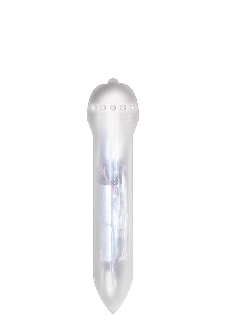 Wet Dreams Light Up Extreme Diamond Girl Vibrator Waterproof - Clear