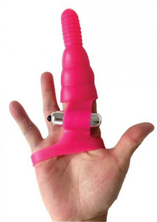 Wet Dreams Wrist Rider Dual Motor Silicone Finger/Palm Play Vibrator - Pink