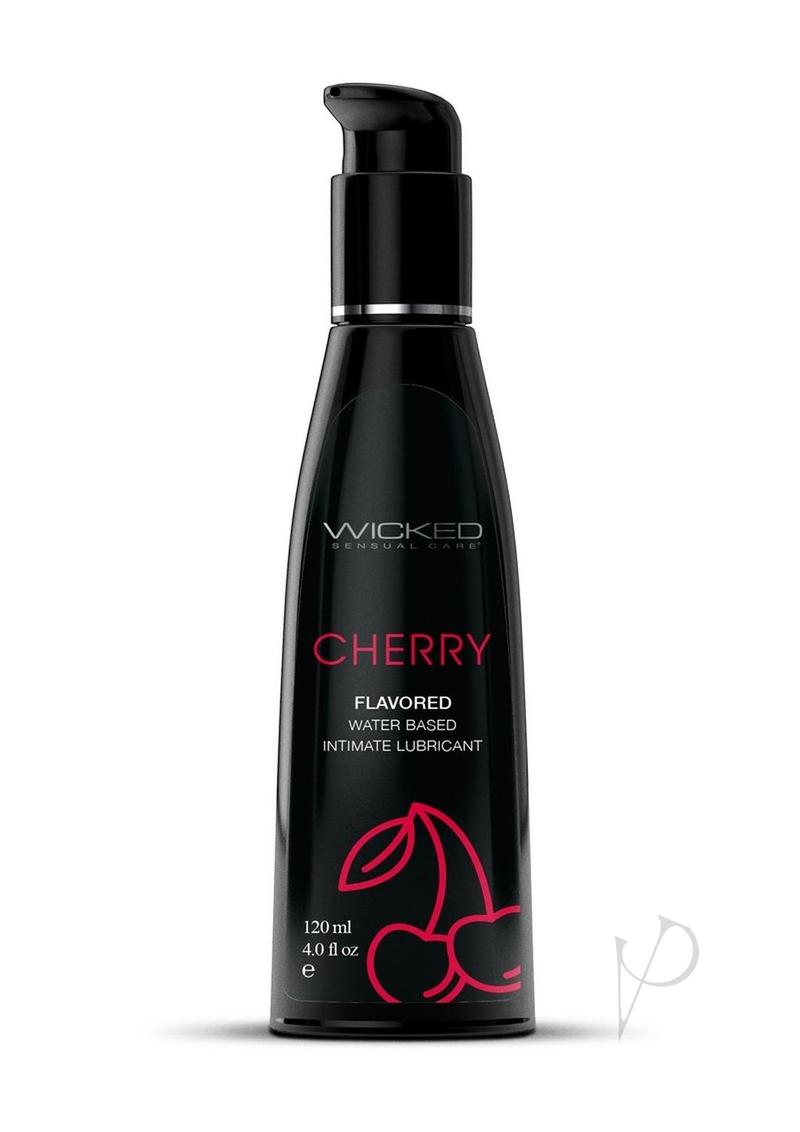 Wicked Aqua Water Based Flavored Lubricant Cherry - 4oz