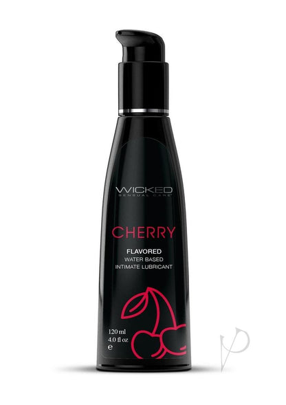 Wicked Aqua Water Based Flavored Lubricant Cherry - 4oz