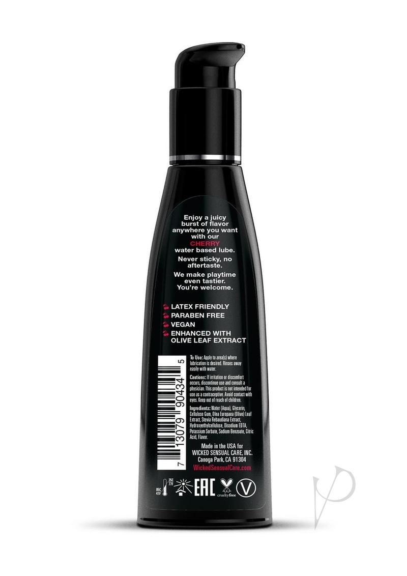 Wicked Aqua Water Based Flavored Lubricant Cherry - 4oz