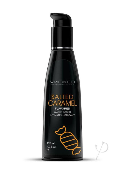 Wicked Aqua Water Based Flavored Lubricant Salted Caramel - 4oz