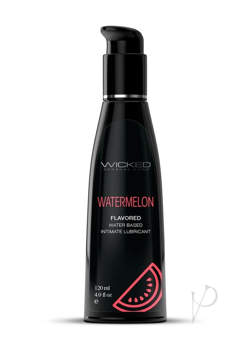 Wicked Aqua Water Based Flavored Lubricant Watermelon - 4oz