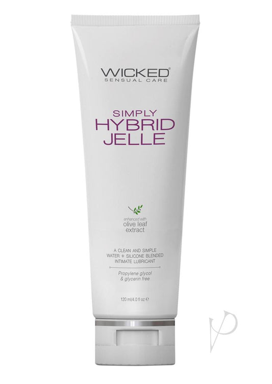 Wicked Simply Hybrid Jelle Lubricant with Olive Leaf Extract - 4oz