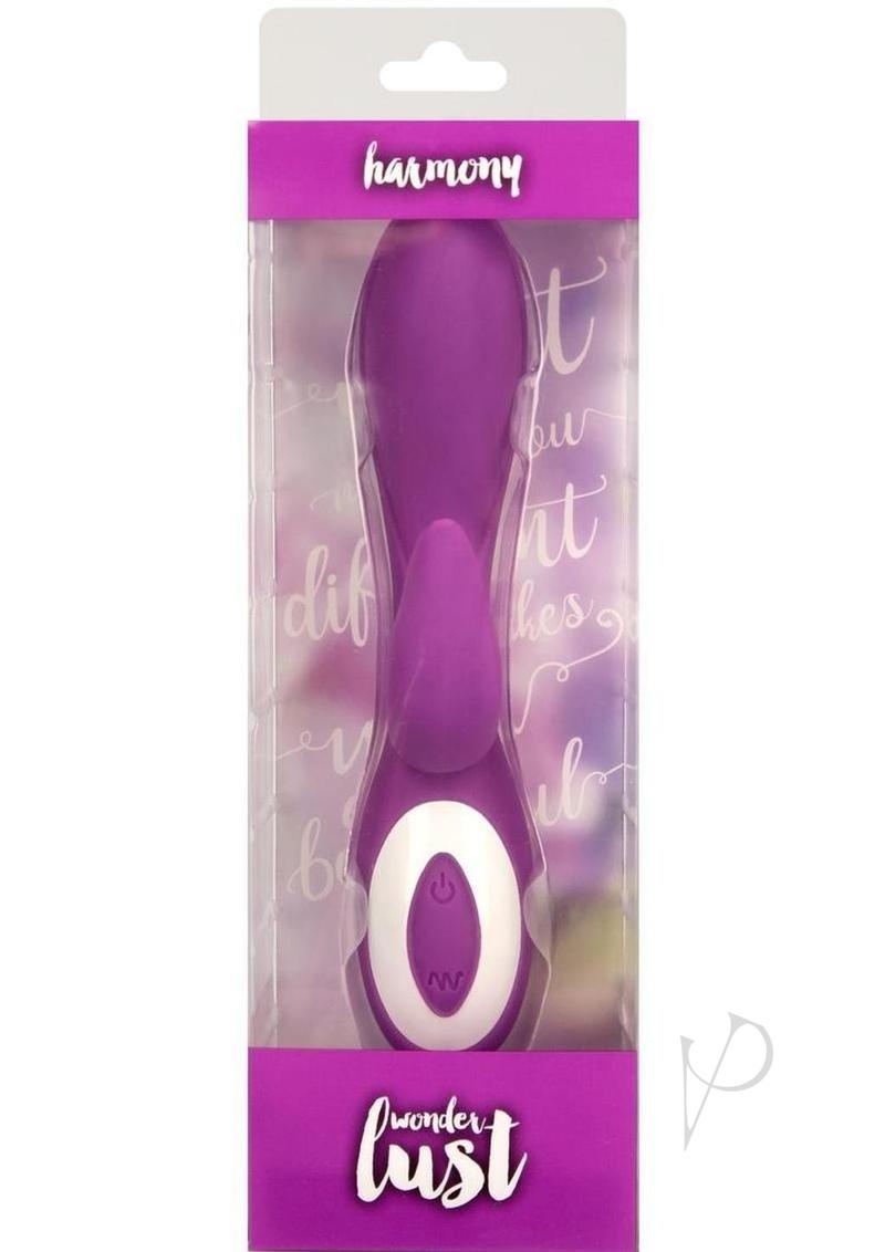 Wonderlust Harmony Rechargeable Silicone Vibrator - Purple