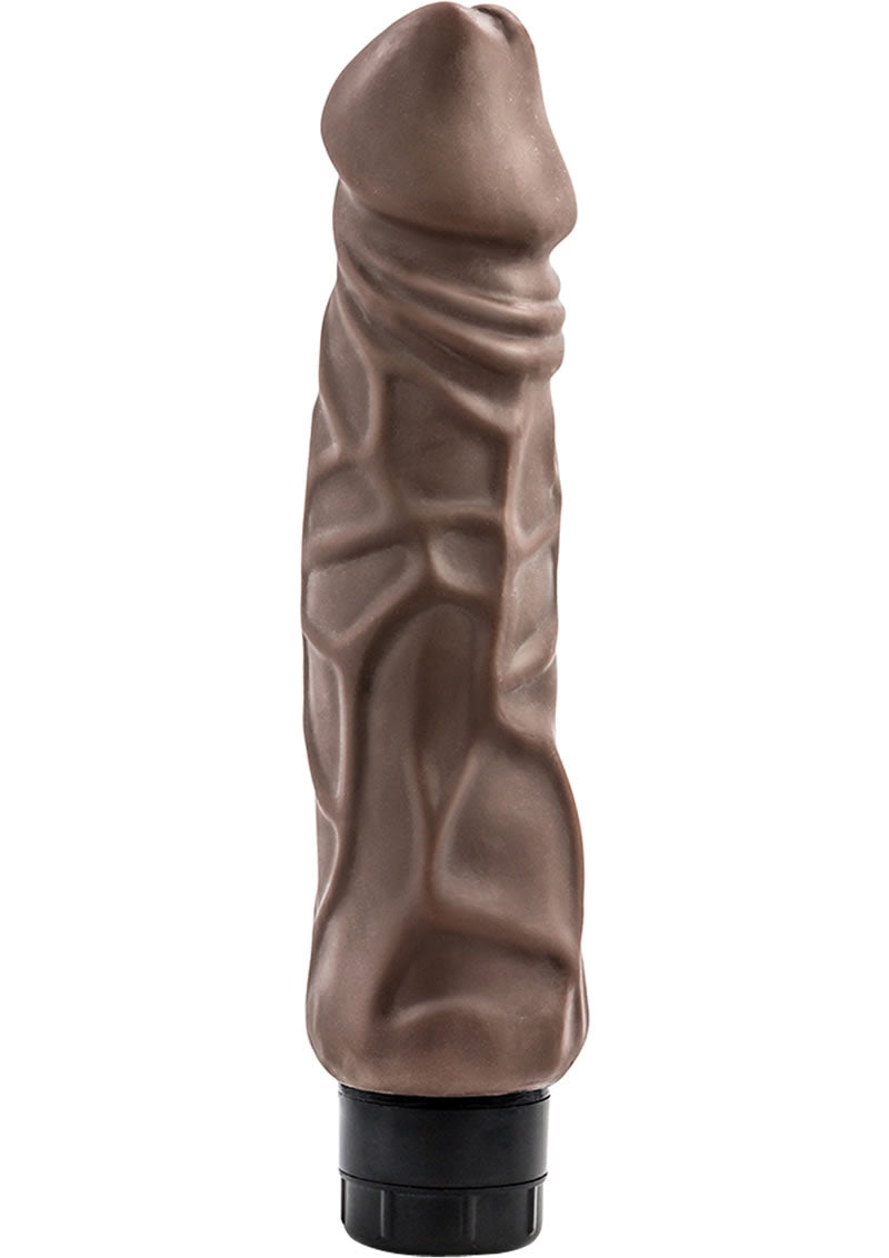 X5 Plus Hard On Vibrating Dildo - Caramel - 9in