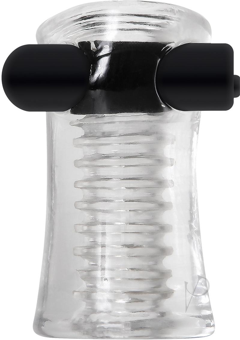 Zero Tolerance Pop Compact Textured Stroker with Rechargeable Bullet and DVD Download - Black/Clear