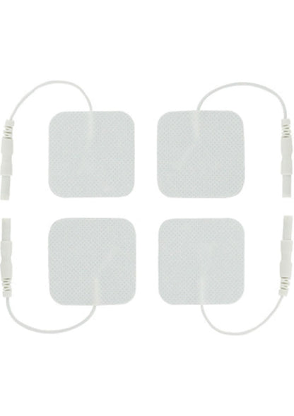 Zeus Electrosex Adhesive Electro-Pads - White - 4 Pack