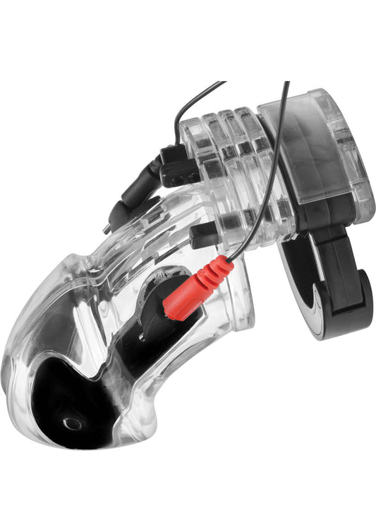 Zeus Electrosex Electro Lockdown Estim Male Chastity Cage - Clear